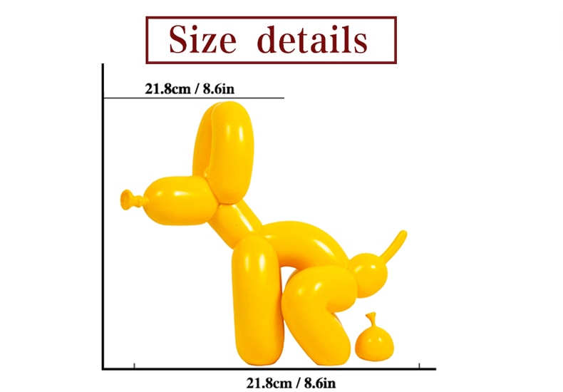 Silly Balloon Dog w/poop Statue - thebodymindsoulshop