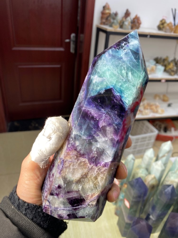 Large Fluorite Crystal Point - thebodymindsoulshop