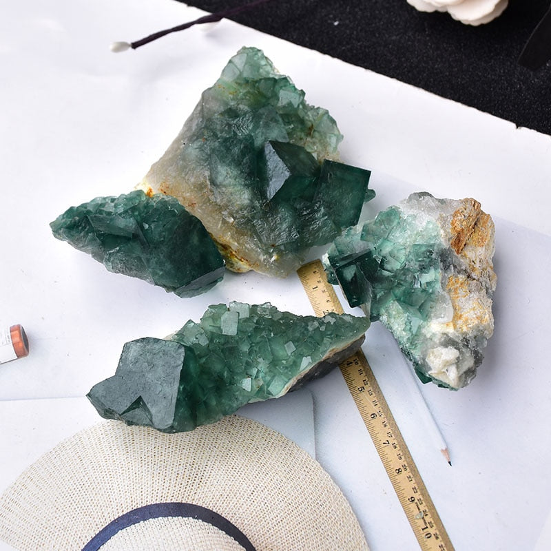 Green Fluorite Cluster - thebodymindsoulshop