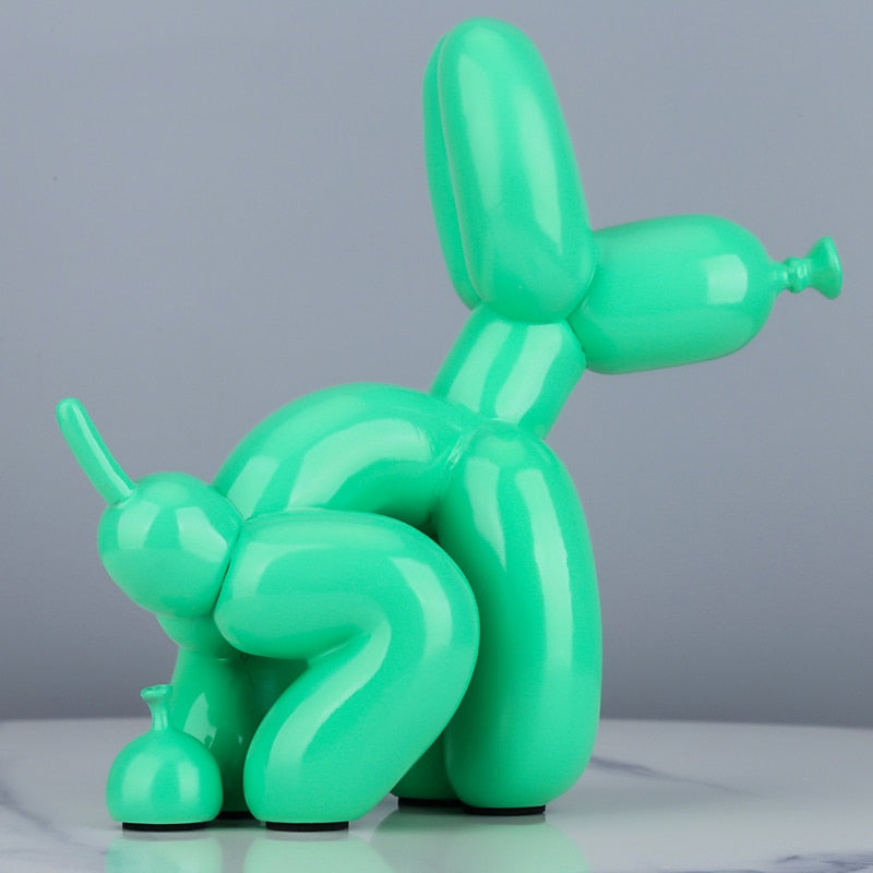 Silly Balloon Dog w/poop Statue - thebodymindsoulshop