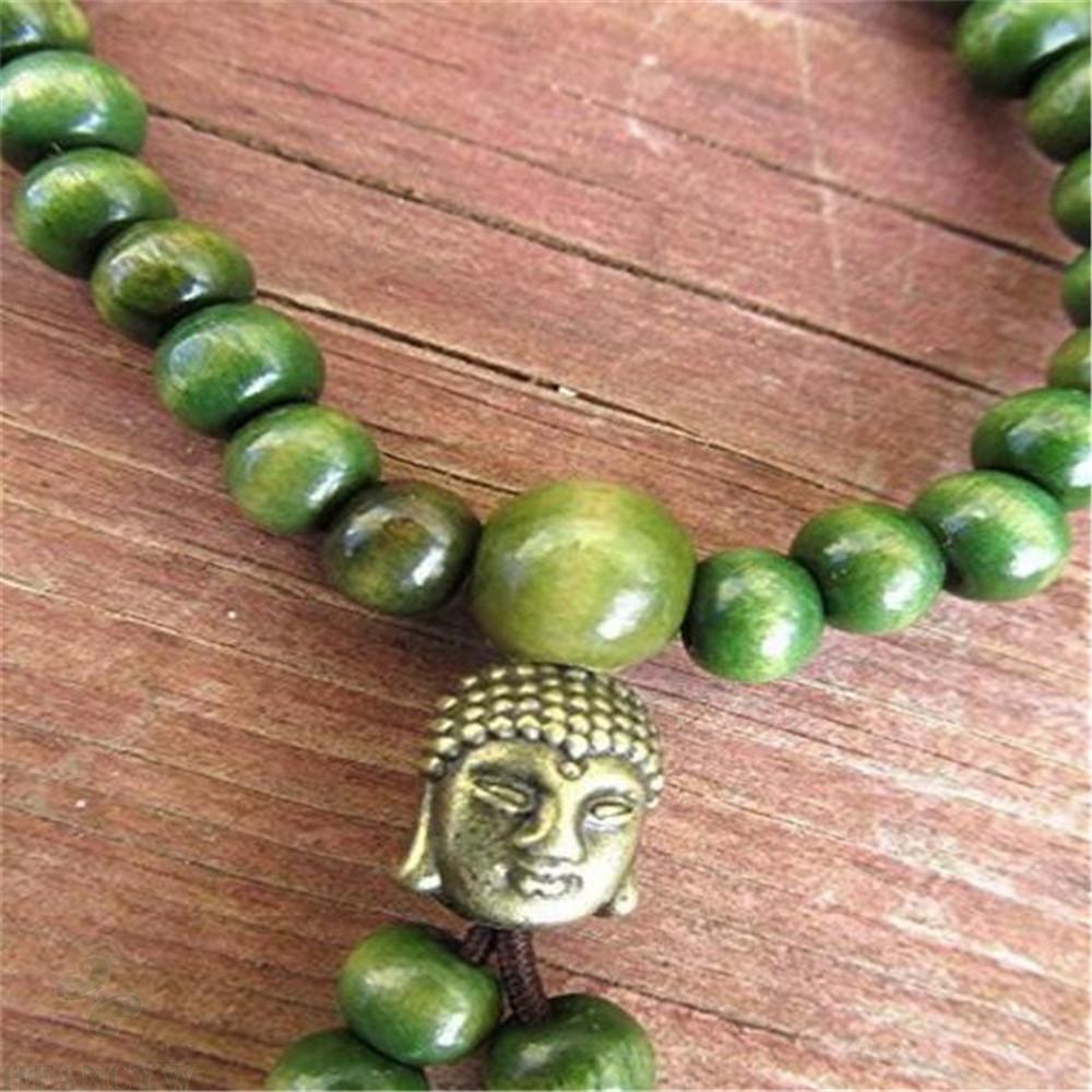 6MM green sandalwood wooden bead (108) Mala - thebodymindsoulshop