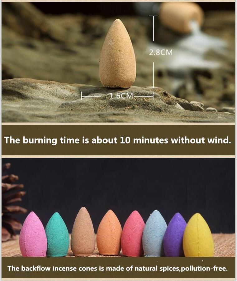 About 200pcs Backflow Incense Cones - thebodymindsoulshop