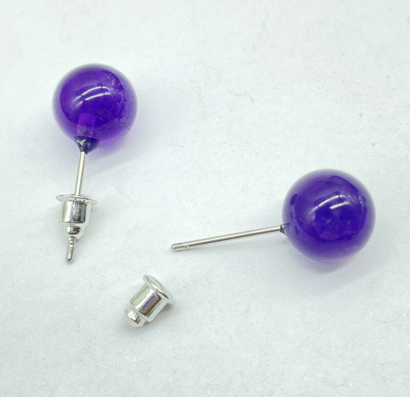 Gem Stone Stud Earrings - thebodymindsoulshop