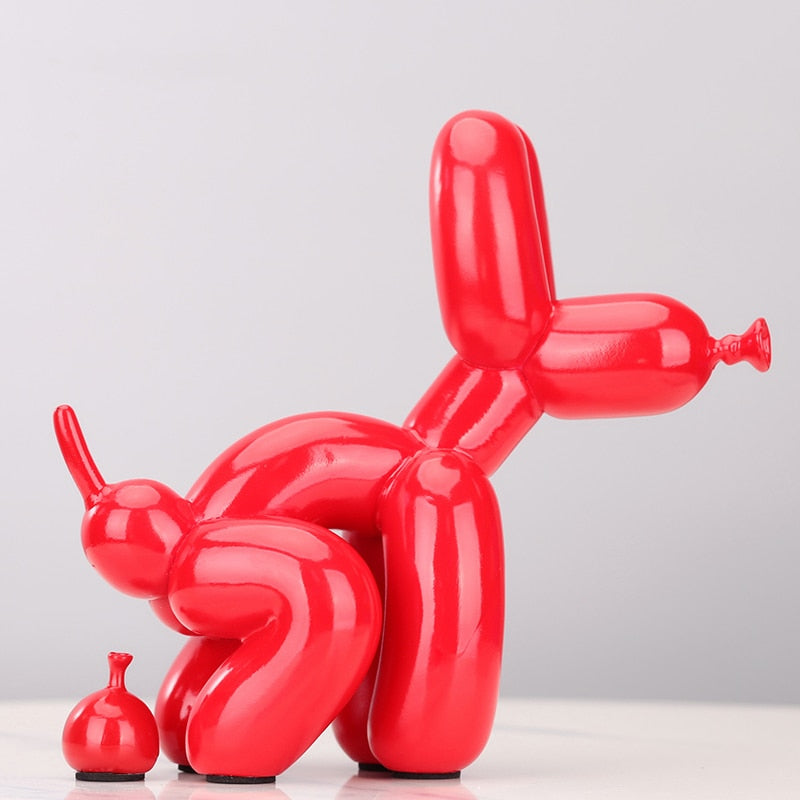 Silly Balloon Dog w/poop Statue - thebodymindsoulshop