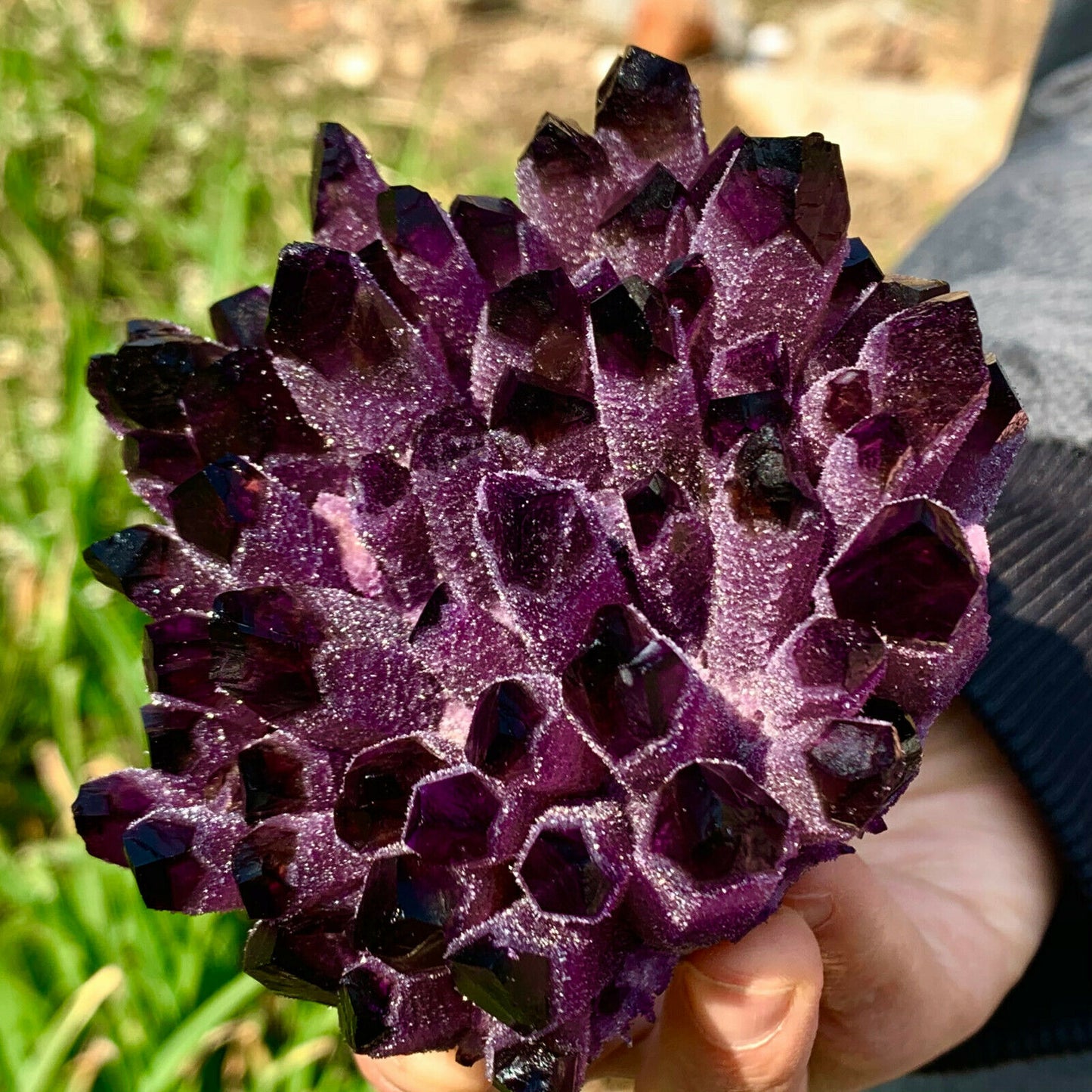 Amethyst Ghost Aura cluster - thebodymindsoulshop