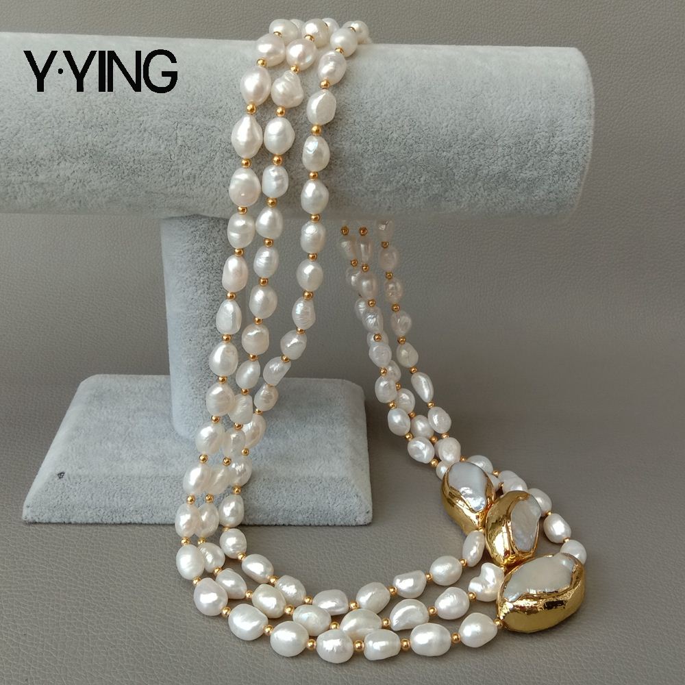 Cultured Baroque Pearl, Keshi Pearl & Gold, Necklace - thebodymindsoulshop