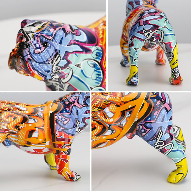 creative Colorful English bulldog figurines - thebodymindsoulshop