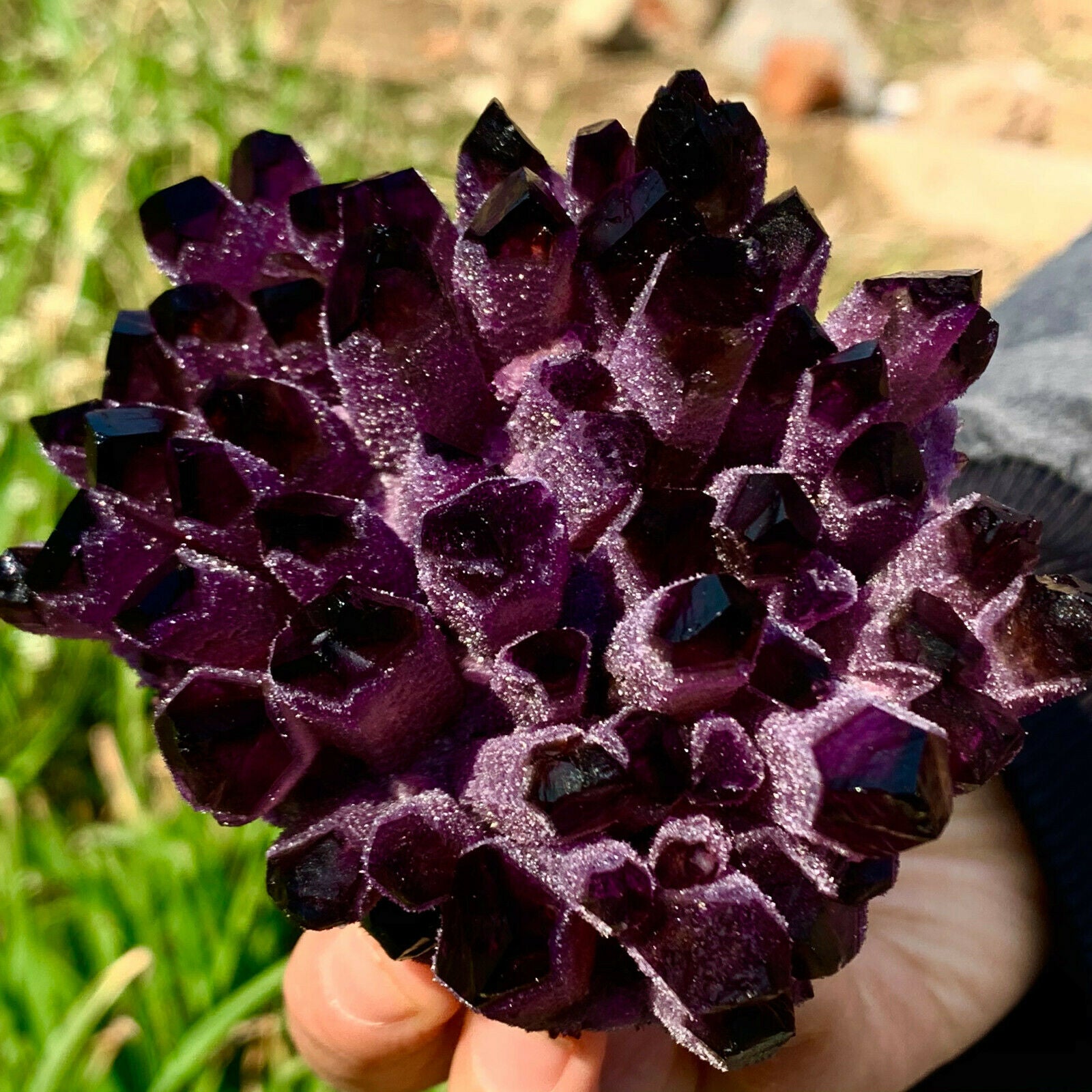 Amethyst Ghost Aura cluster - thebodymindsoulshop