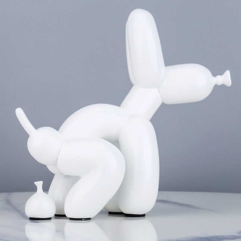 Silly Balloon Dog w/poop Statue - thebodymindsoulshop