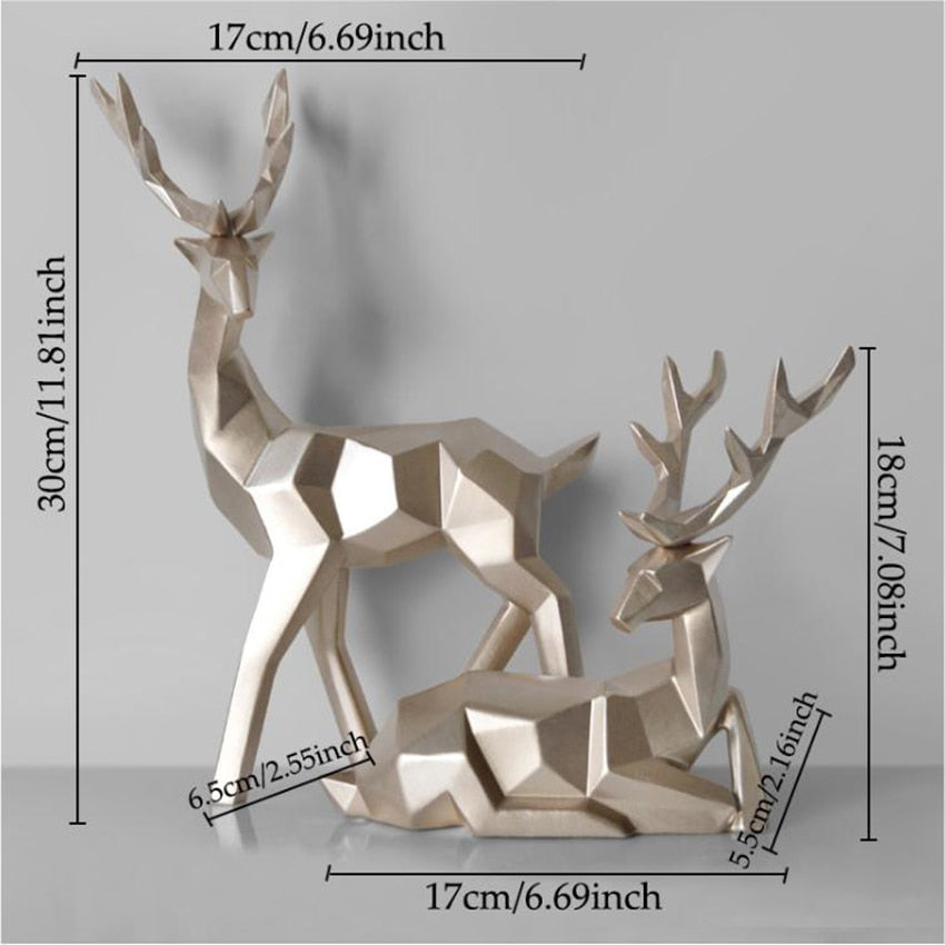 Resin Deer Statues, Tabletop - thebodymindsoulshop