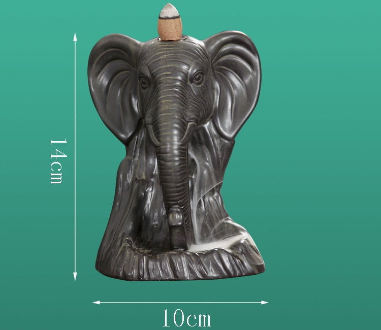 Elephant Backflow Incense Holder - thebodymindsoulshop