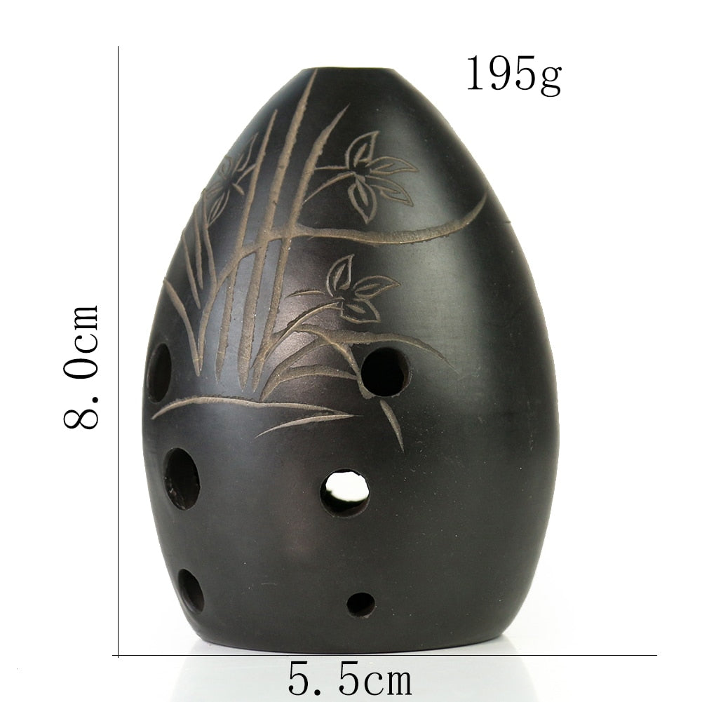 Ocarina Black Clay Xun, Chinese Traditional Musical Instrument - thebodymindsoulshop