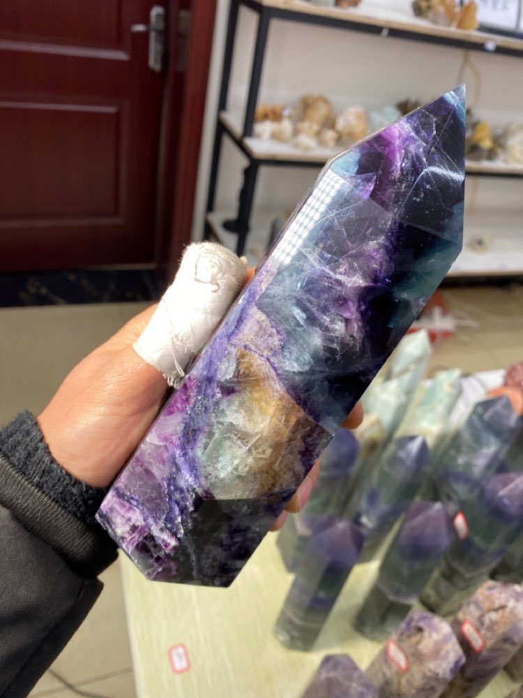 Large Fluorite Crystal Point - thebodymindsoulshop