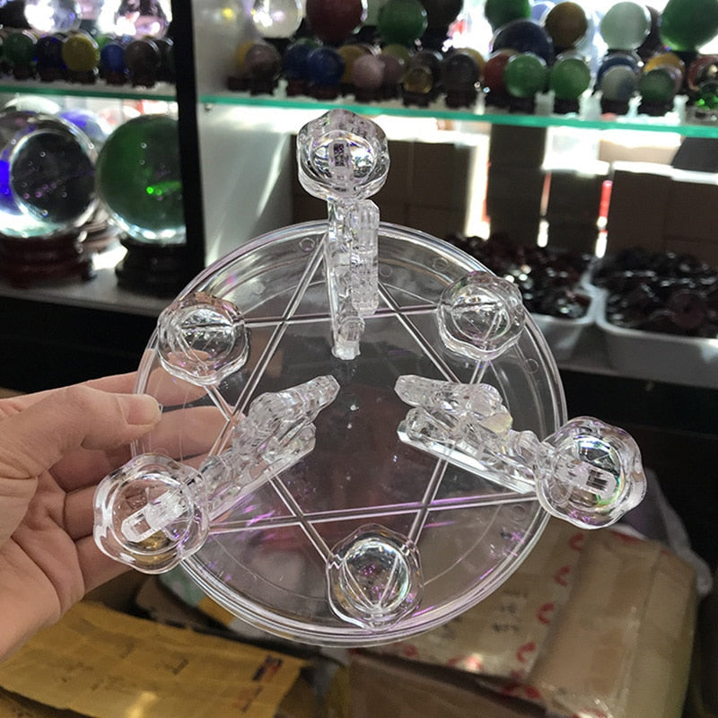 Transparent Acrylic Seven Star Crystal Ball Holder - thebodymindsoulshop