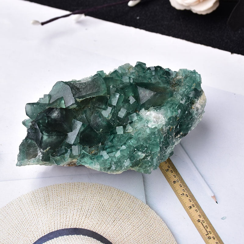 Green Fluorite Cluster - thebodymindsoulshop