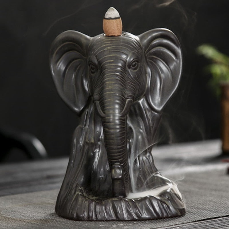 Elephant Backflow Incense Holder - thebodymindsoulshop