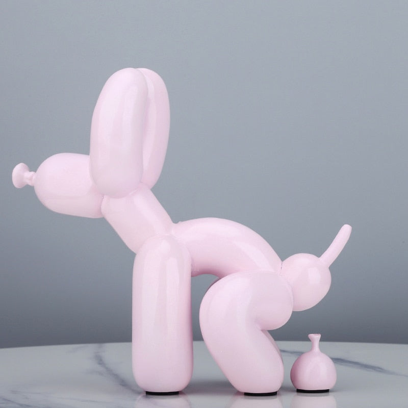 Silly Balloon Dog w/poop Statue - thebodymindsoulshop