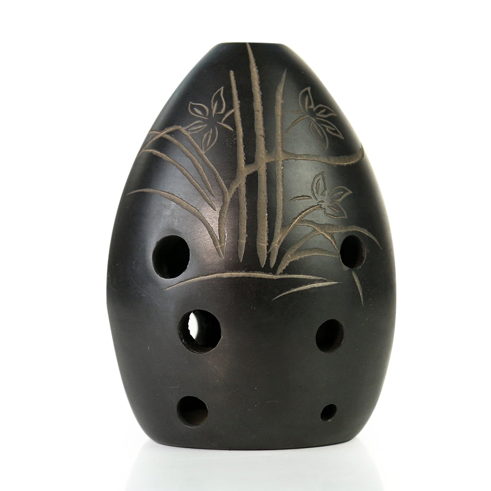 Ocarina Black Clay Xun, Chinese Traditional Musical Instrument - thebodymindsoulshop