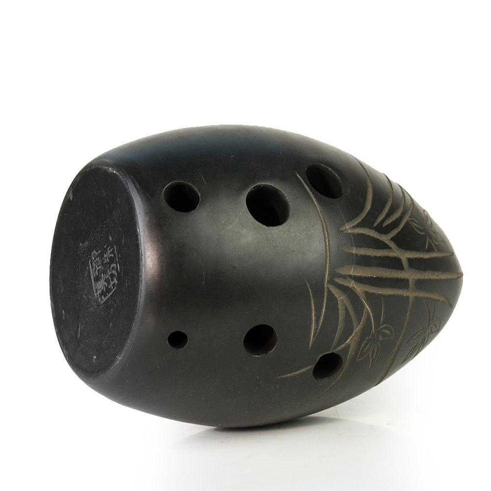 Ocarina Black Clay Xun, Chinese Traditional Musical Instrument - thebodymindsoulshop