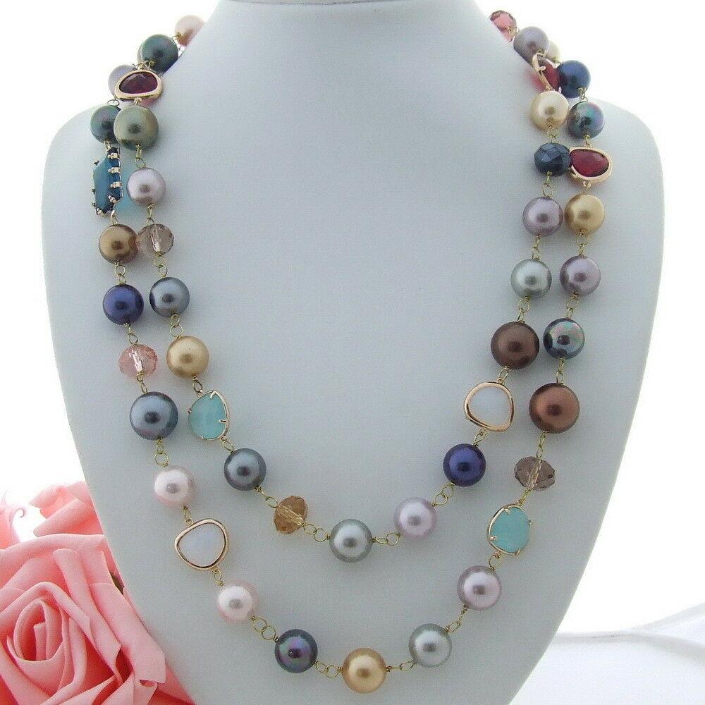 Sea Shell Pearl & Crystal Necklace - thebodymindsoulshop