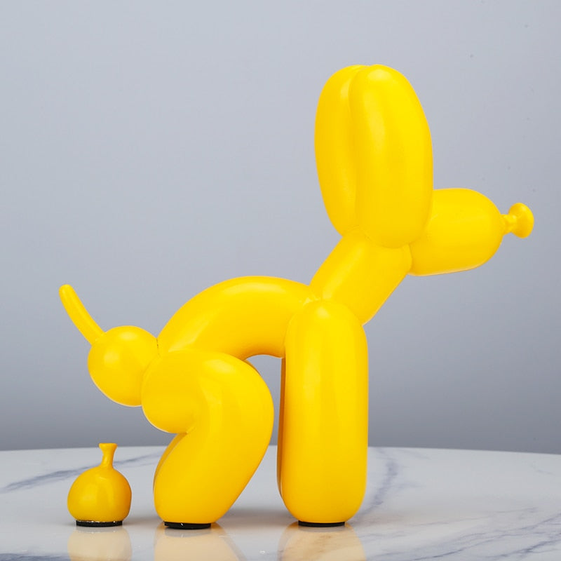 Silly Balloon Dog w/poop Statue - thebodymindsoulshop