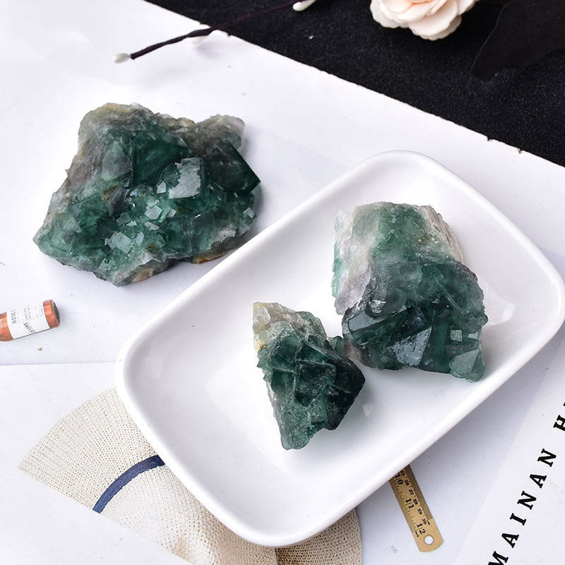 Green Fluorite Cluster - thebodymindsoulshop