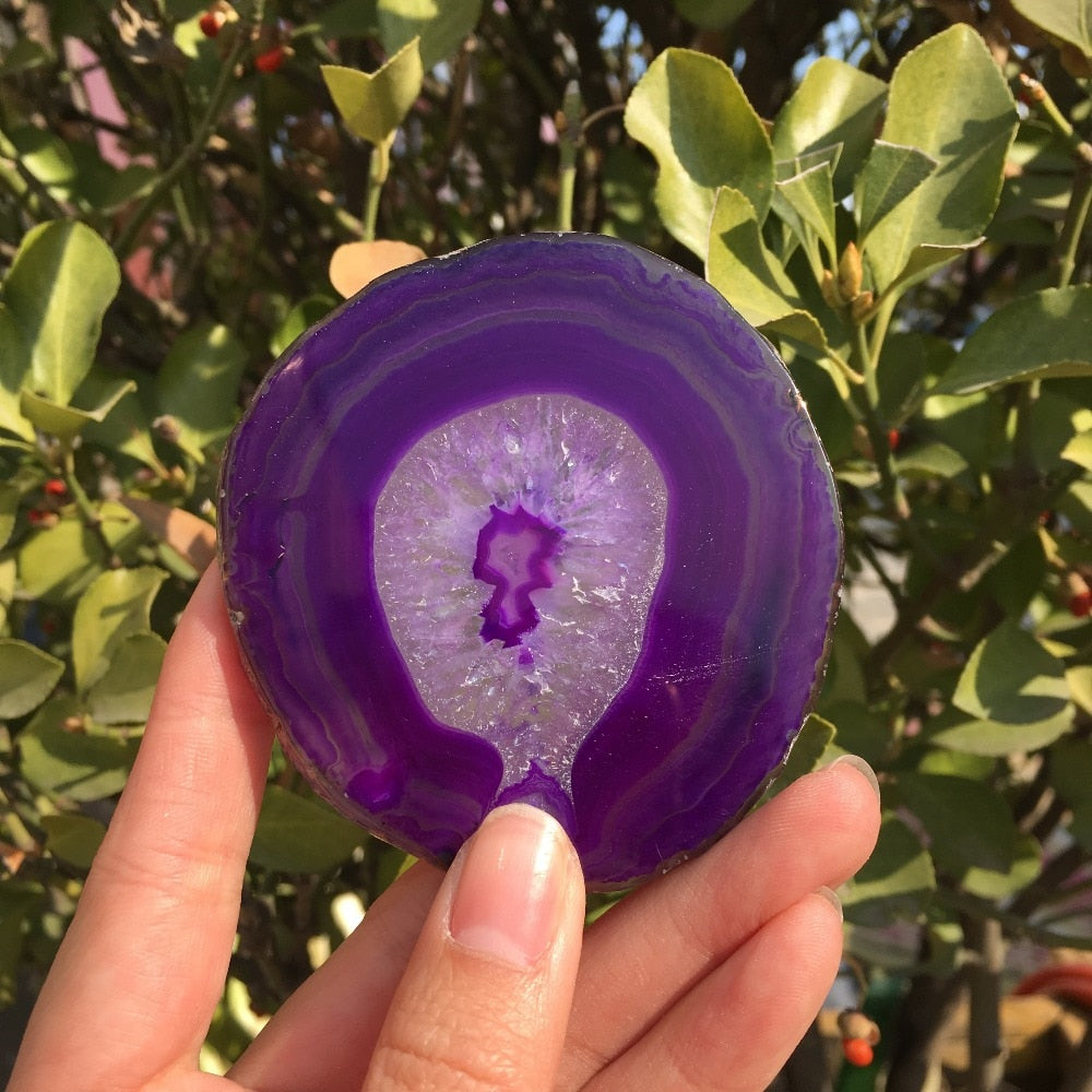 Purple agate Slabs - thebodymindsoulshop