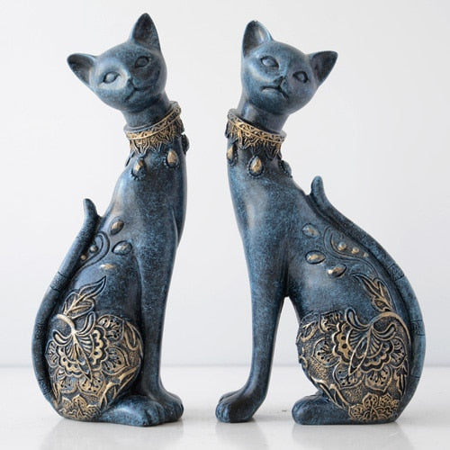 Pair of Cat statues (3 colors available) - thebodymindsoulshop