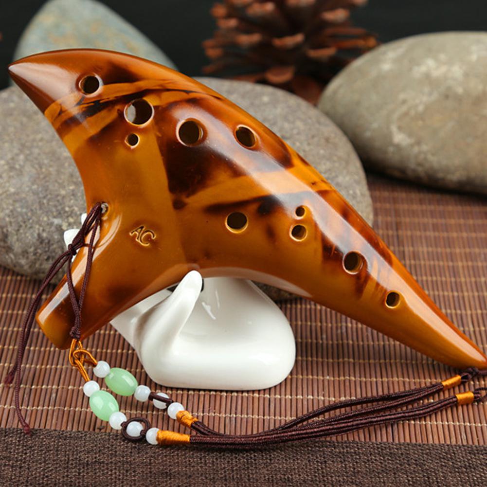 12-Hole Ceramic Ocarina, Alto C - thebodymindsoulshop