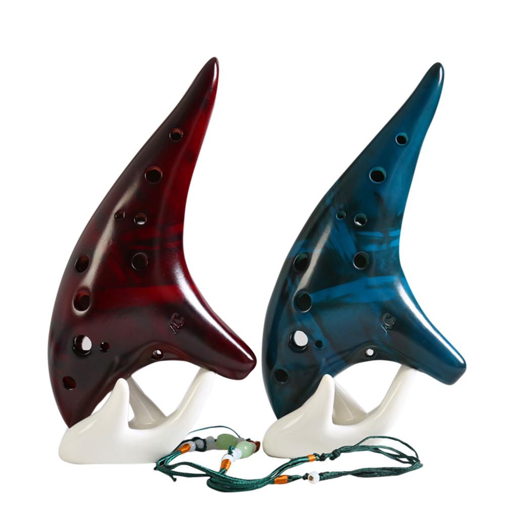 12-Hole Ceramic Ocarina, Alto C - thebodymindsoulshop