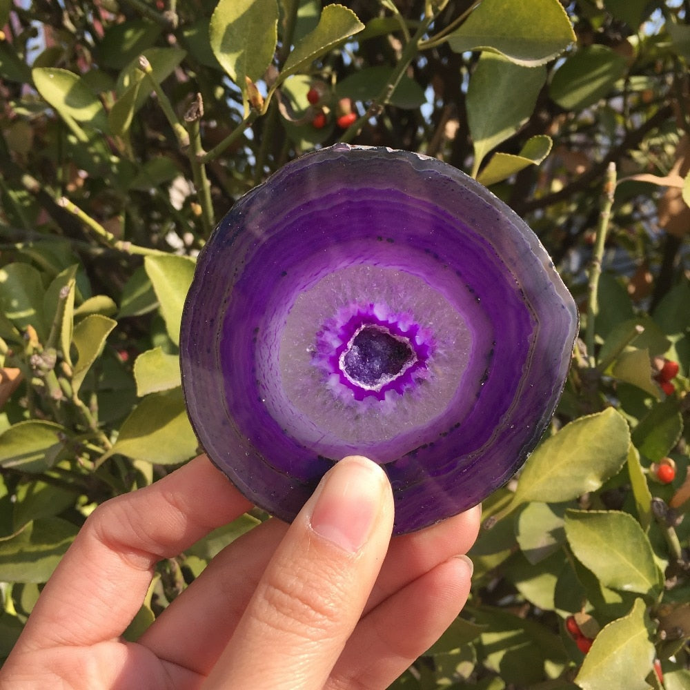 Purple agate Slabs - thebodymindsoulshop