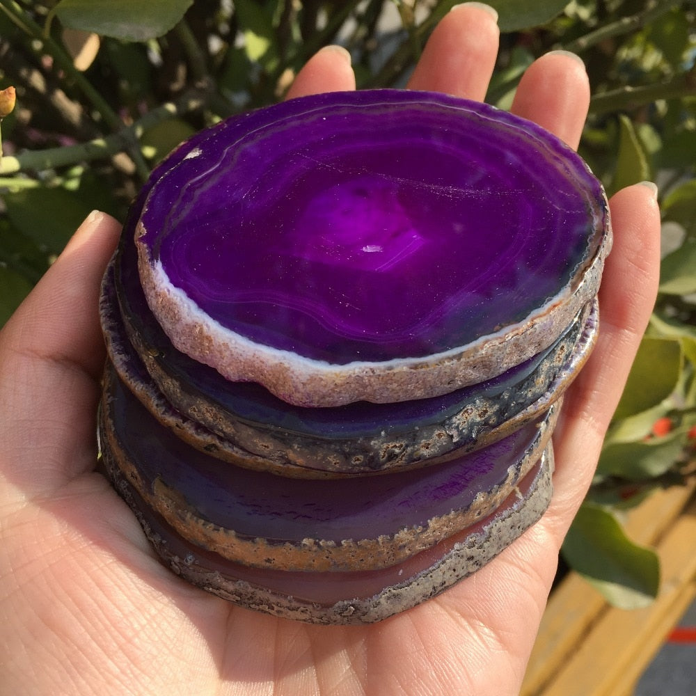 Purple agate Slabs - thebodymindsoulshop