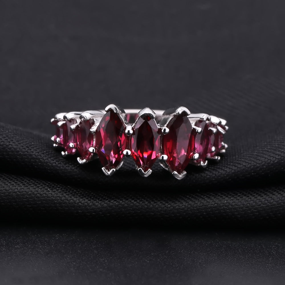 Marquise Rhodolite Garnet Ring in Sterling - thebodymindsoulshop