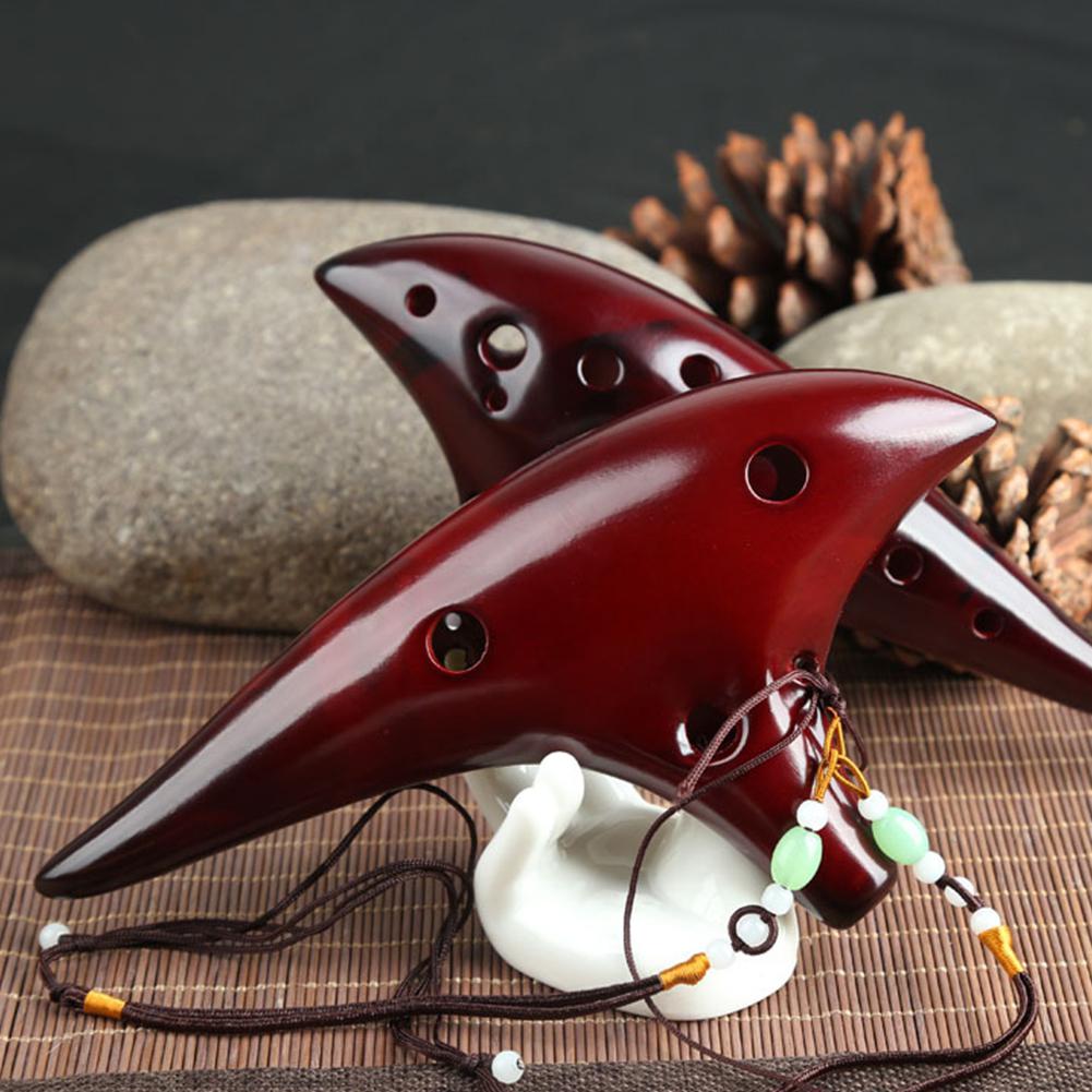 12-Hole Ceramic Ocarina, Alto C - thebodymindsoulshop