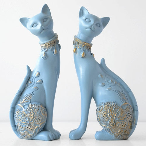 Pair of Cat statues (3 colors available) - thebodymindsoulshop