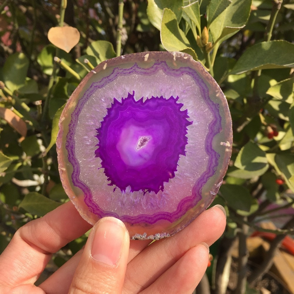 Purple agate Slabs - thebodymindsoulshop