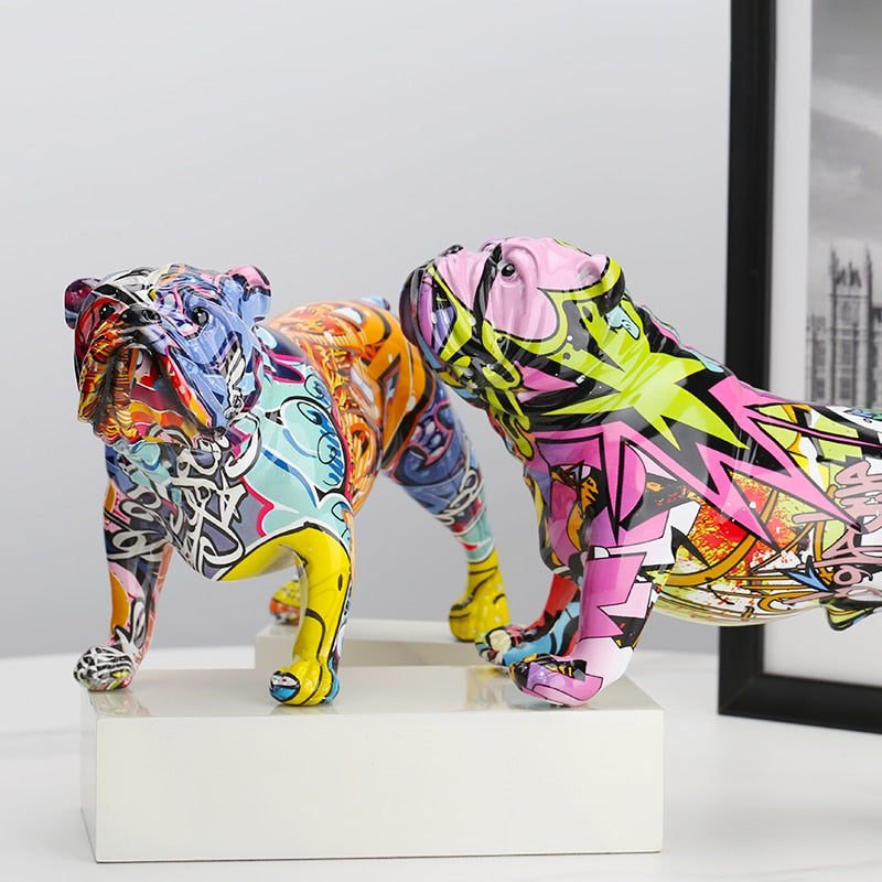 creative Colorful English bulldog figurines - thebodymindsoulshop