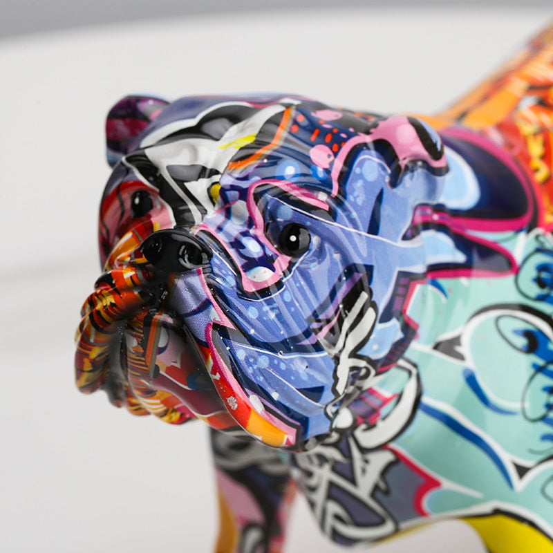 creative Colorful English bulldog figurines - thebodymindsoulshop