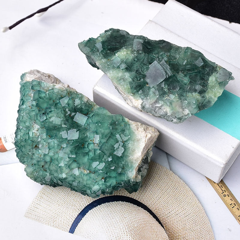 Green Fluorite Cluster - thebodymindsoulshop