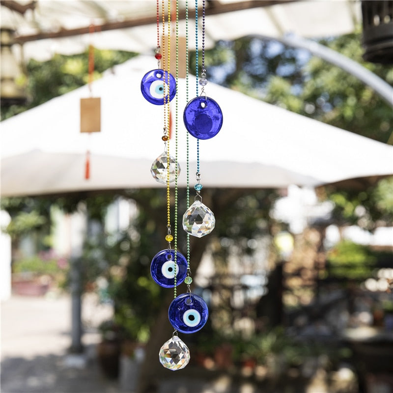 Turkish Blue Evil Eye, Suncather Hanging Décor - thebodymindsoulshop