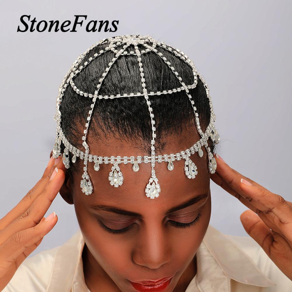 Rhinestone Teardrop Headwear - thebodymindsoulshop