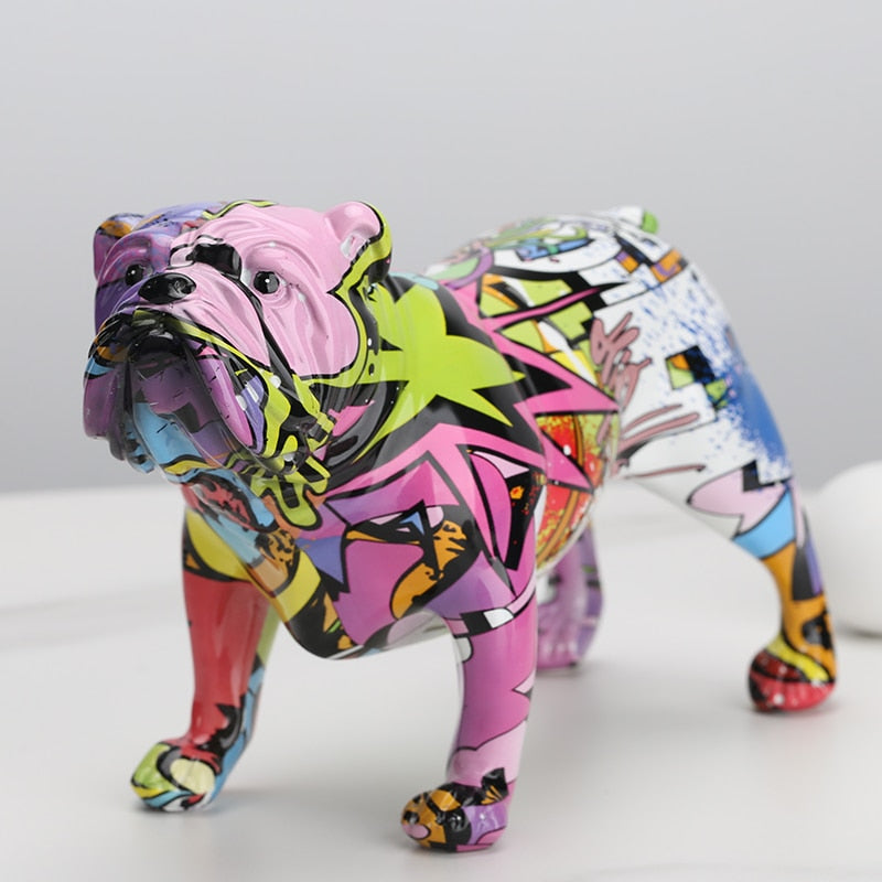 creative Colorful English bulldog figurines - thebodymindsoulshop