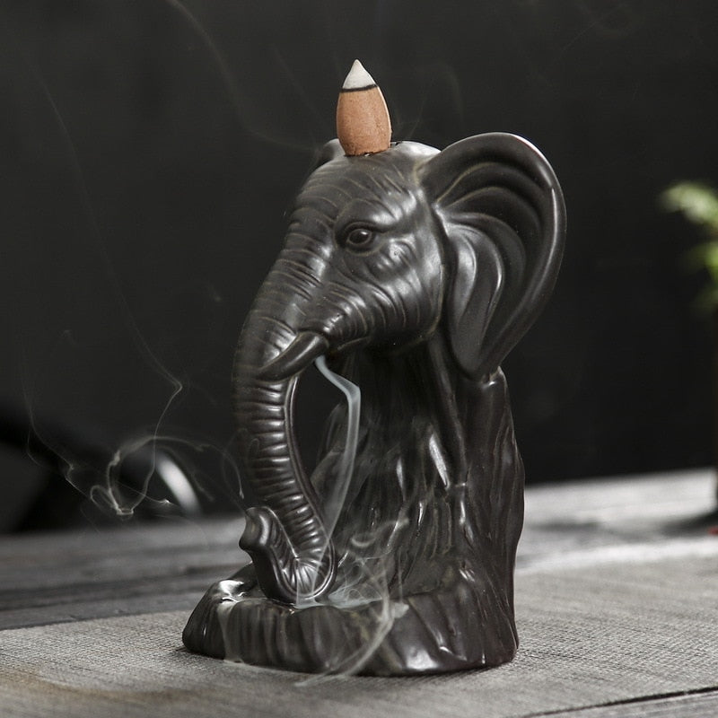 Elephant Backflow Incense Holder - thebodymindsoulshop