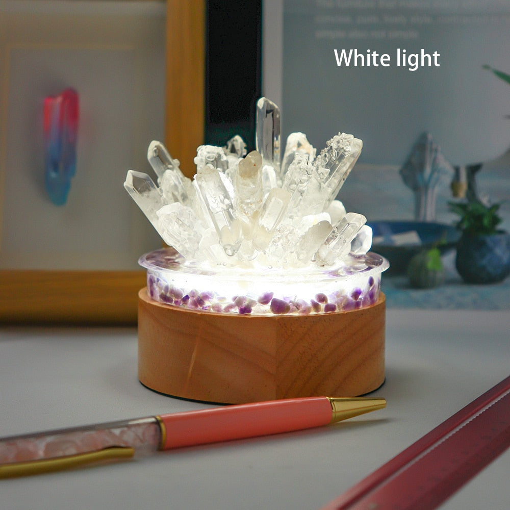 Clear Quartz Crystal Lamp - thebodymindsoulshop