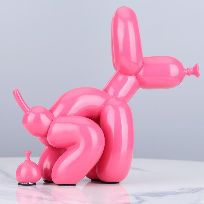 Silly Balloon Dog w/poop Statue - thebodymindsoulshop