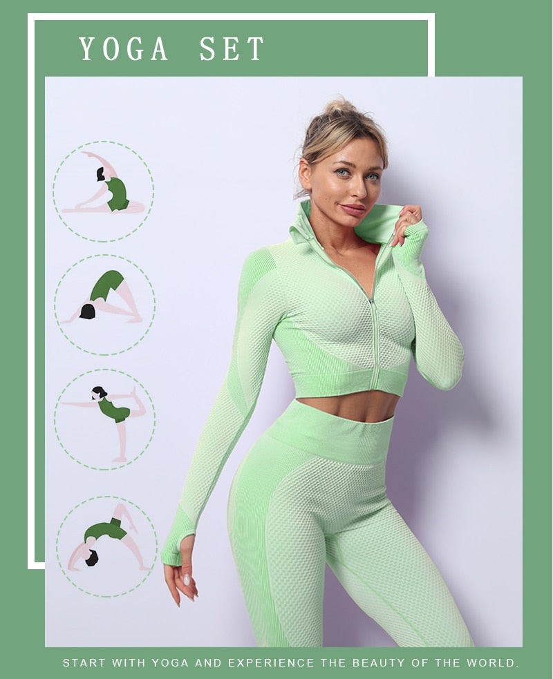 2/3PCS Seamless Women's Yoga Set - thebodymindsoulshop