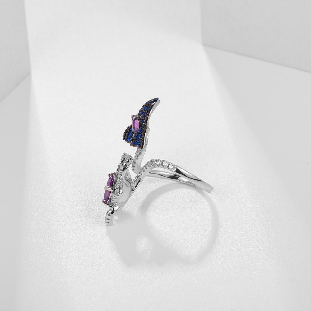 Amethyst or Topaz & Sterling Silver Adjustable Rings - thebodymindsoulshop