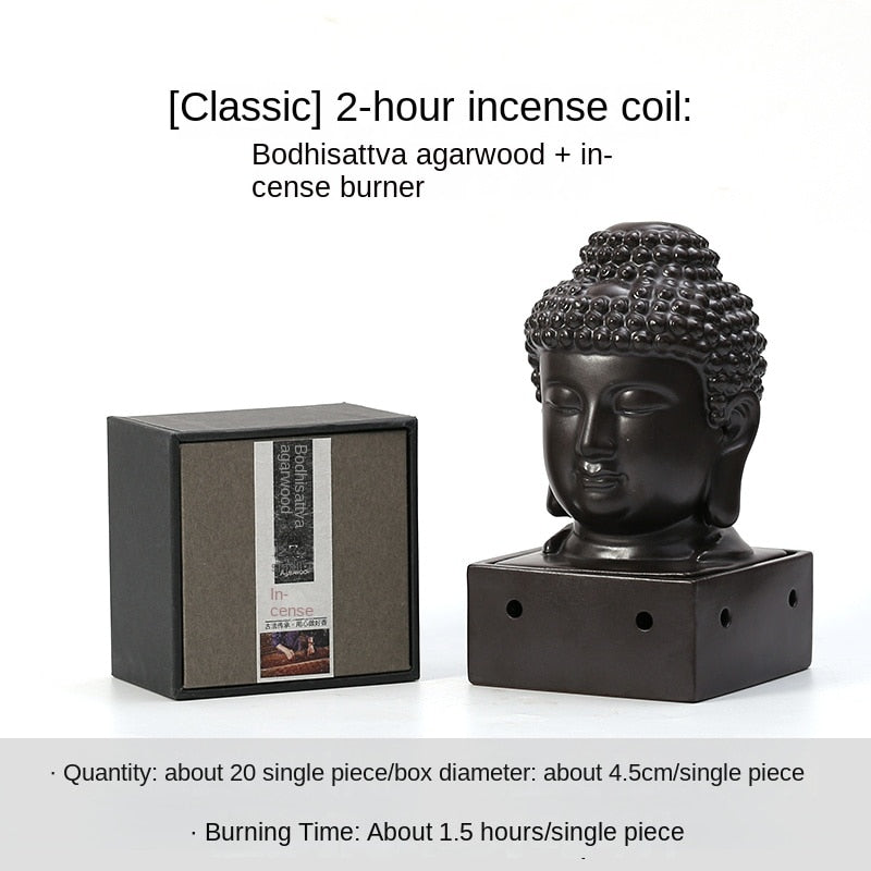 Buddha Coil Burner (22 options available w/ or w/o table or incense) - thebodymindsoulshop