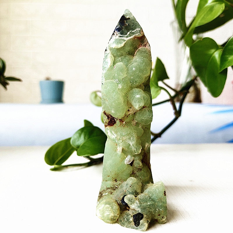 A Variety of Grape Agate, Verdelite & Black Tourmaline Towers - thebodymindsoulshop