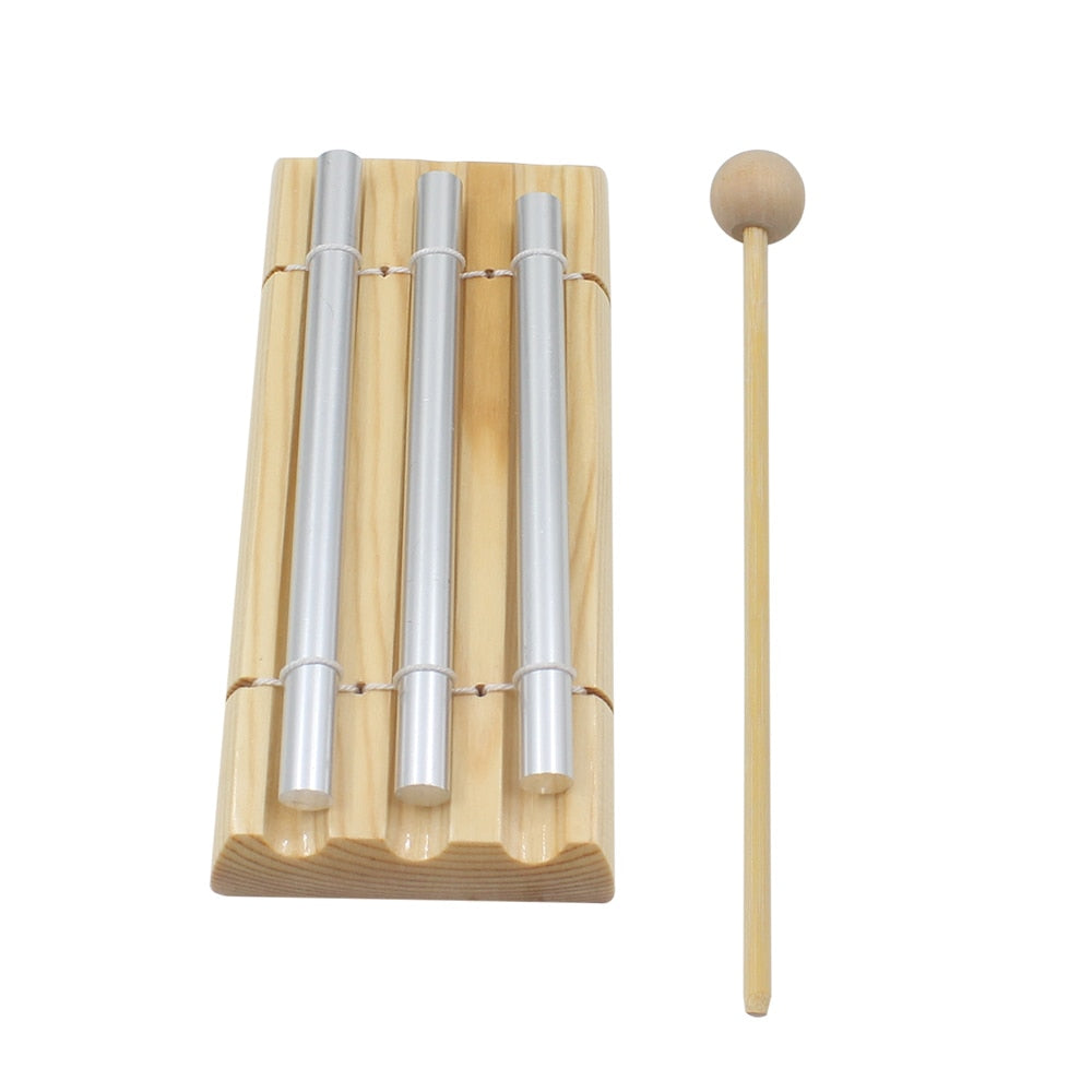 3 Tone Wooden chimes w/mallet - thebodymindsoulshop